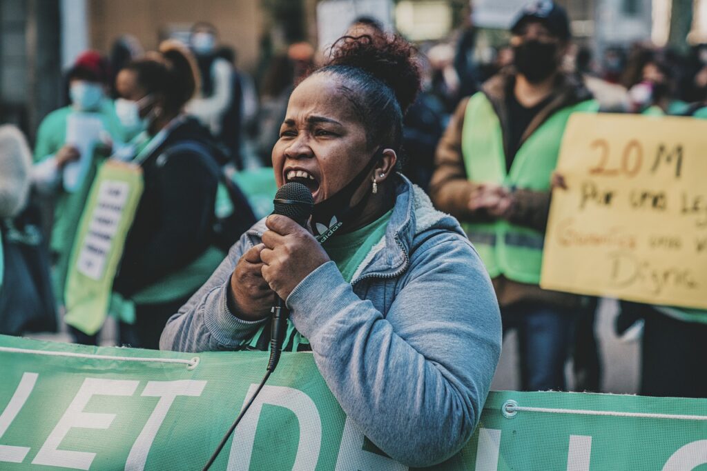 woman, microphone, protest-6129235.jpg